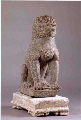 Guardian Lion with marble stand 